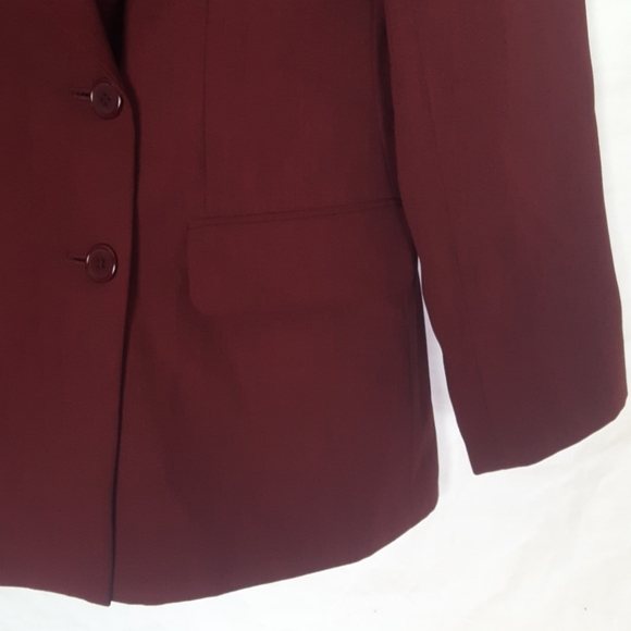 VTG Christine V Blazer SZ 10 Burgrandy Blood Red - Picture 4 of 5